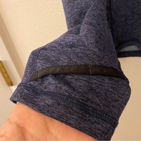 Saucony Men's Triumph 3D 1/2 Zip fleece lined running top jacket pullover blue S - Picture 4 of 12